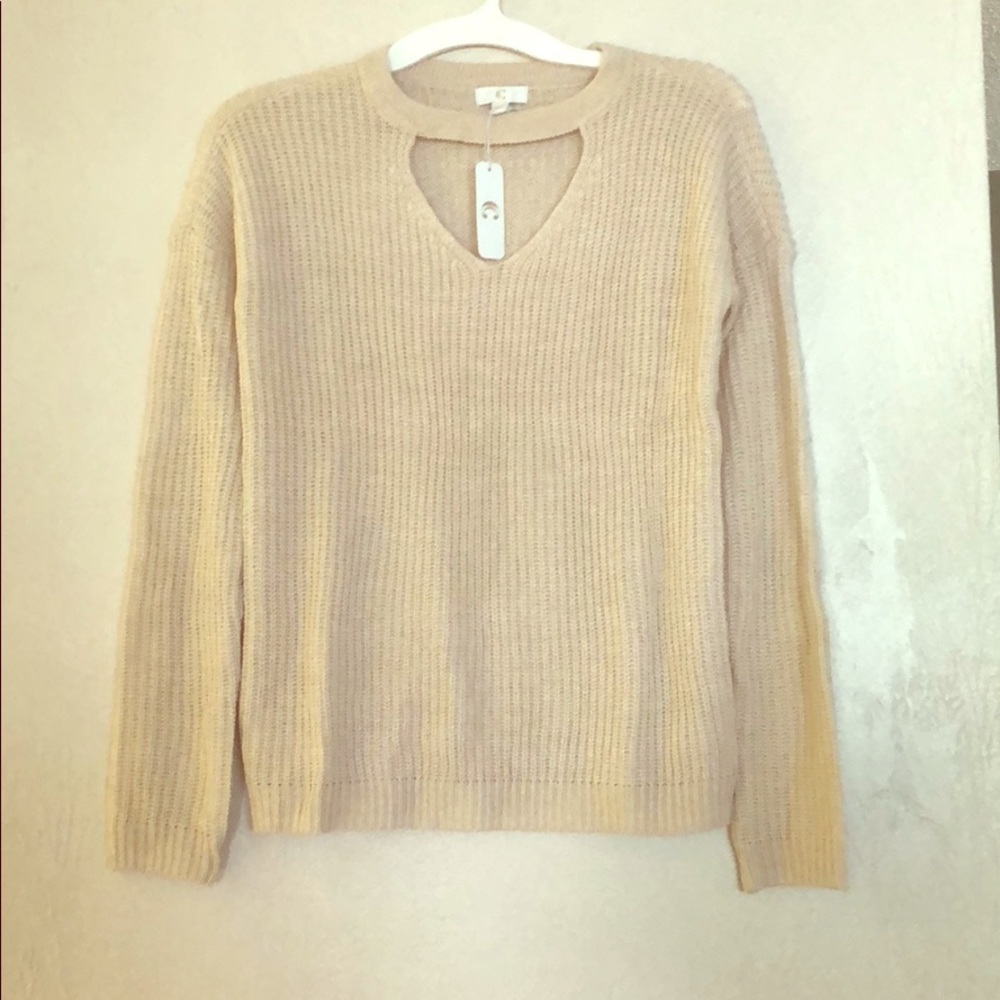 Ivory V-Neck Sweater Charming Charlie